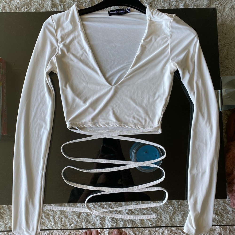 White crop top